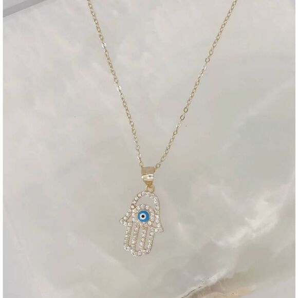 Mazza Boutique Hasma Evil Eye Necklace - Picture 2 of 6